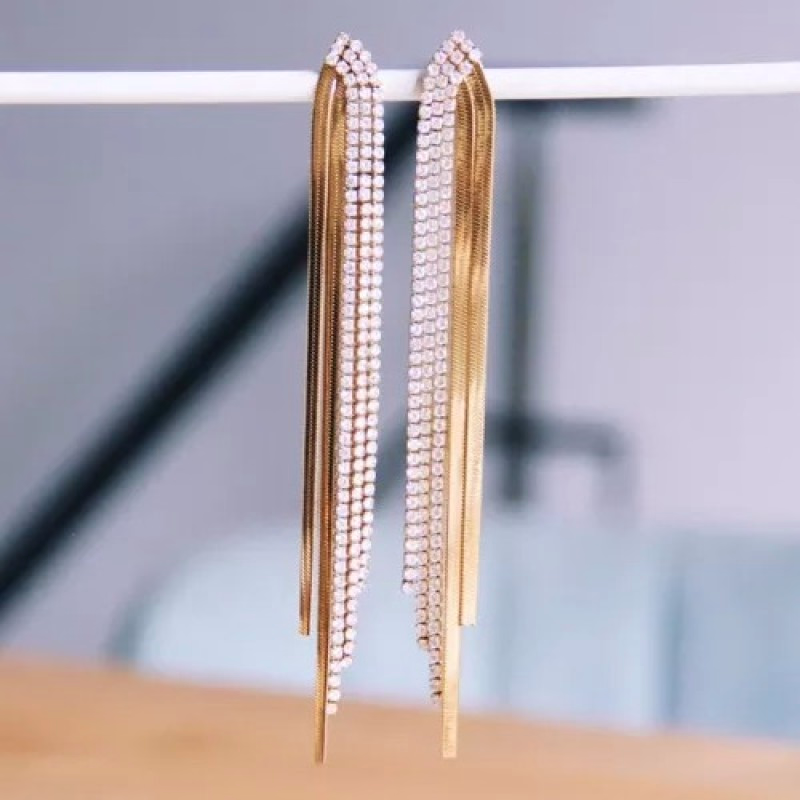 Waterval Oorbellen met Zirkonia - Verrasjelief