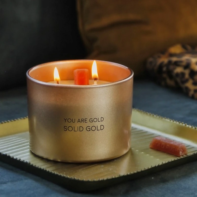 Grote Luxe Soja Geurkaars You Are Solid Gold