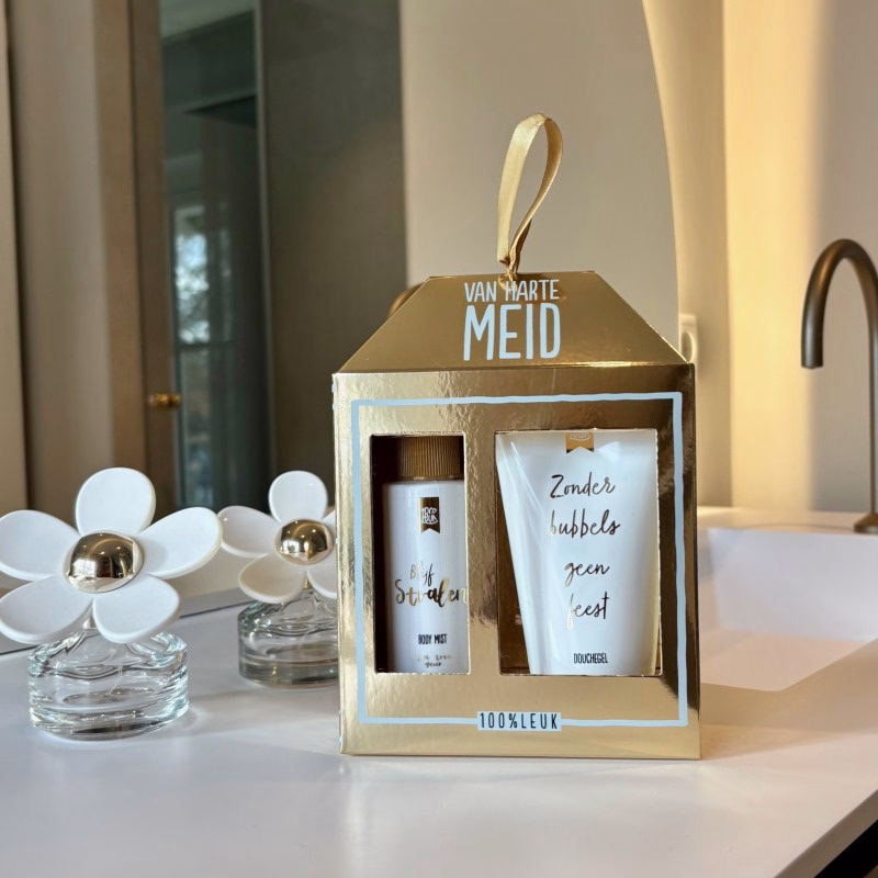 100% Leuk: Giftset 'Van harte meid' - Verrasjelief