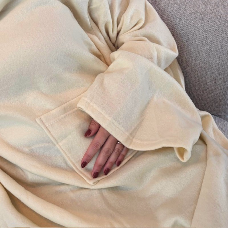 SALE- Zacht fleece plaid met mouwen - Verrasjelief