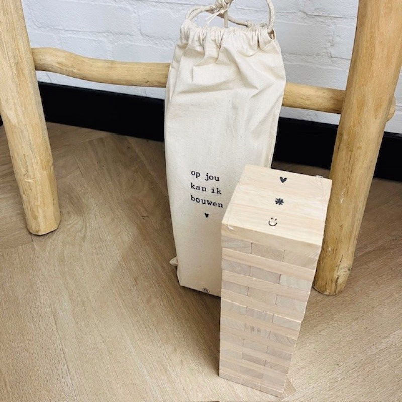 Zusss houten spelletje 'Op jou kan ik bouwen'