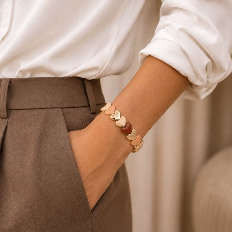Romantische armband met hartjes - Verrasjelief