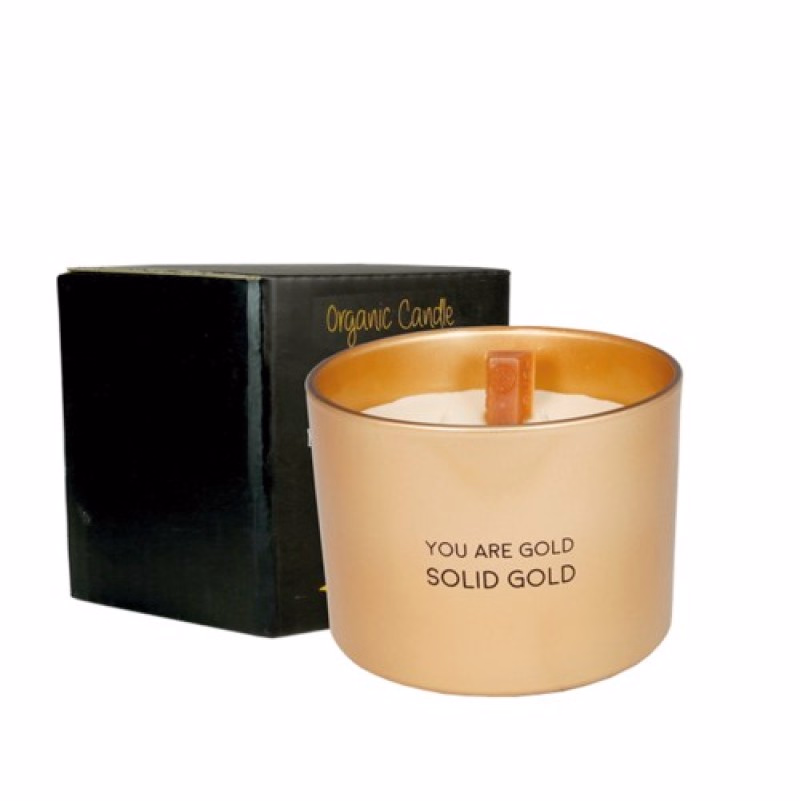 Grote Luxe Soja Geurkaars You Are Solid Gold - Verrasjelief