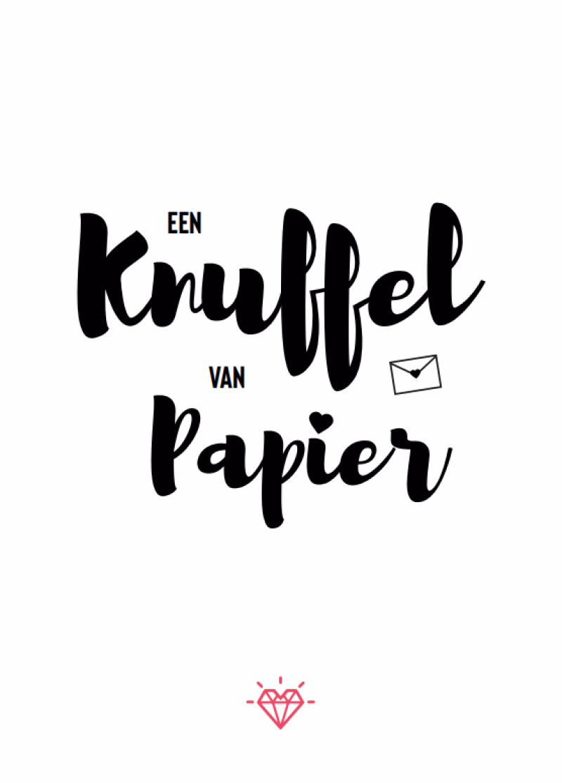 Kaartje Knuffel van papier - Verrasjelief