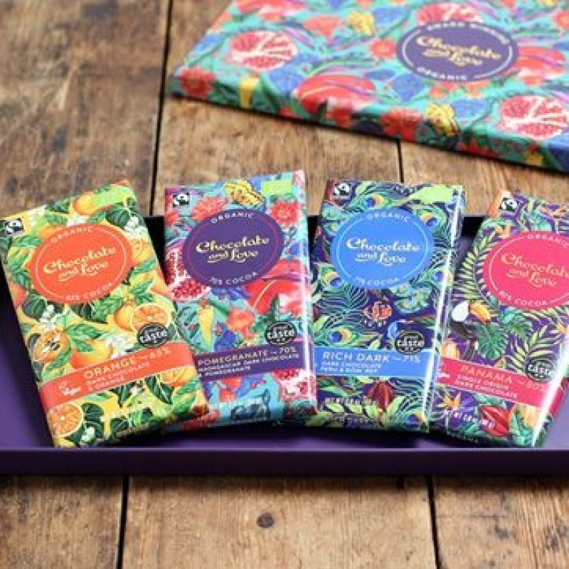 Luxe giftbox met Vegan Fairtrade Chocolade