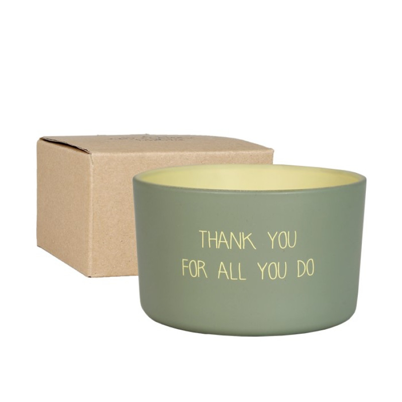 Soja Buitenkaars met Citronella Geur 'Thank you for all you do' of 'You are the Best'