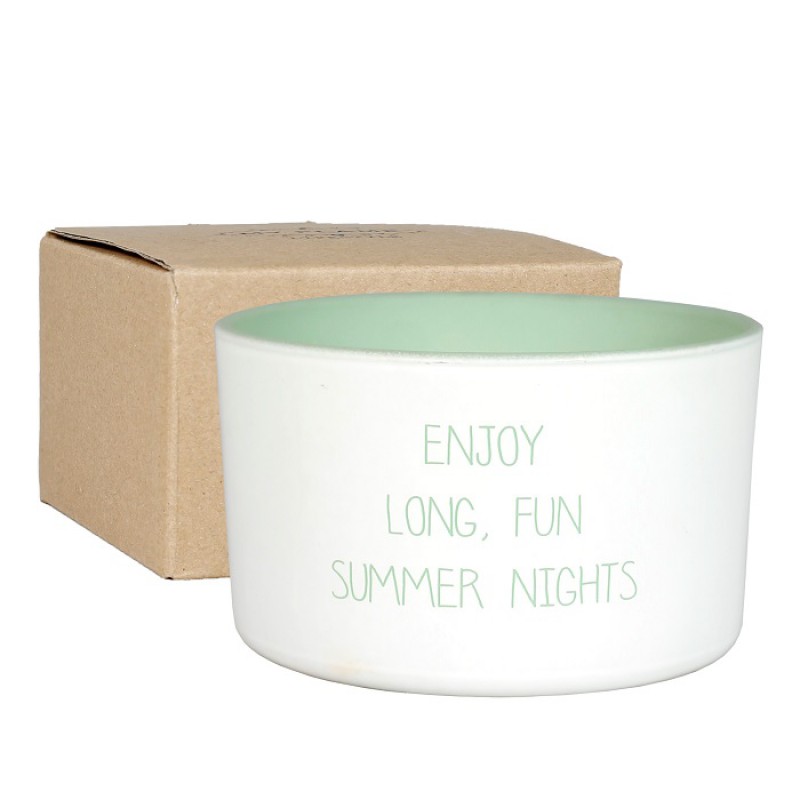 Soja Buitenkaars met Citronella Geur 'Enjoy long, fun summer nights'