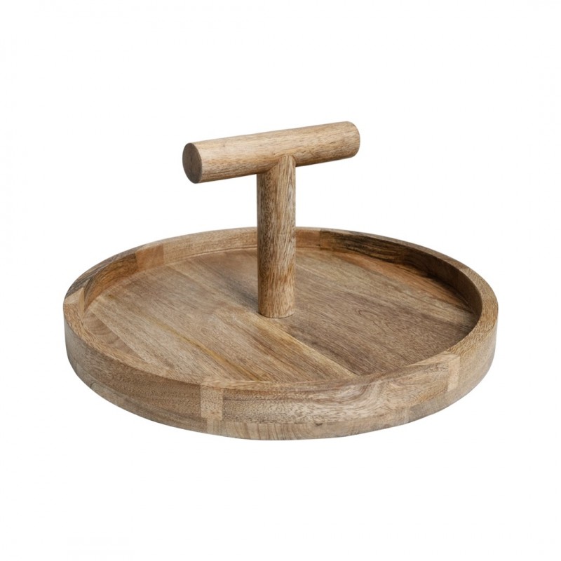 Handige serveerplank met houten handvat