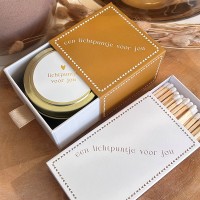 Zuss, Lichtpuntje voor jou, Sterktecadeau, Kaars met lucifers