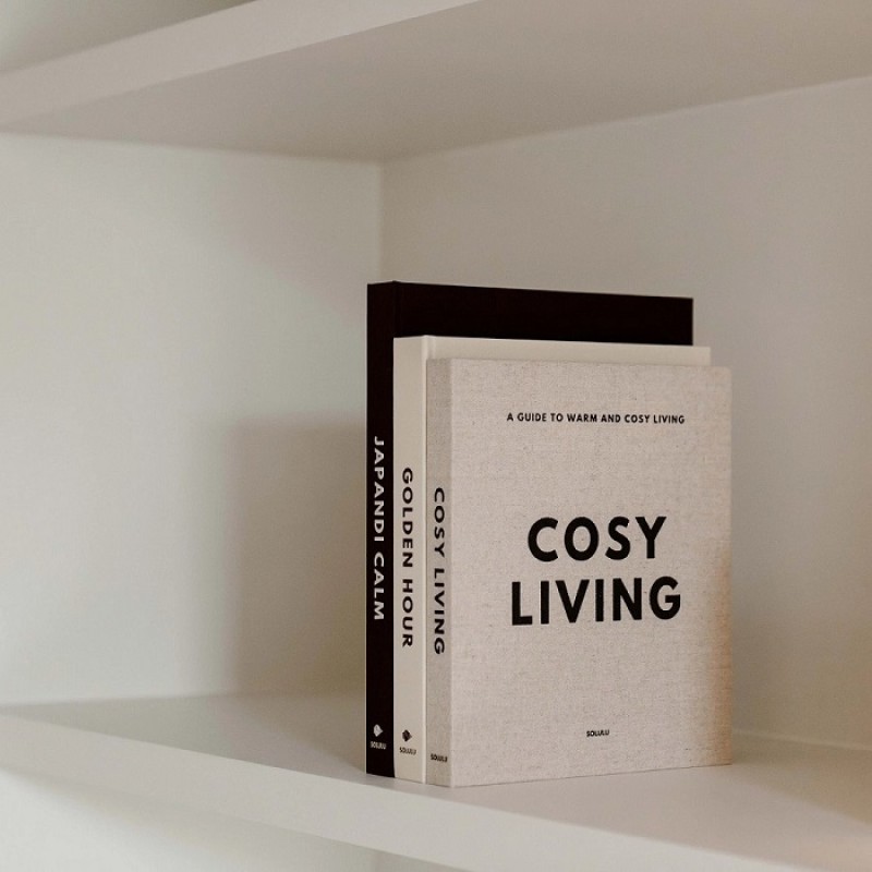 Decoratief linnen opbergboek 'Cosy Living' of 'Soft Shades'