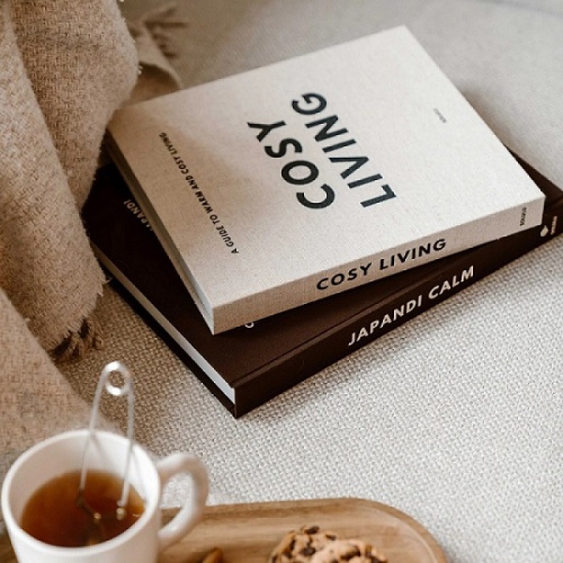 Decoratief linnen opbergboek 'Cosy Living' of 'Soft Shades'