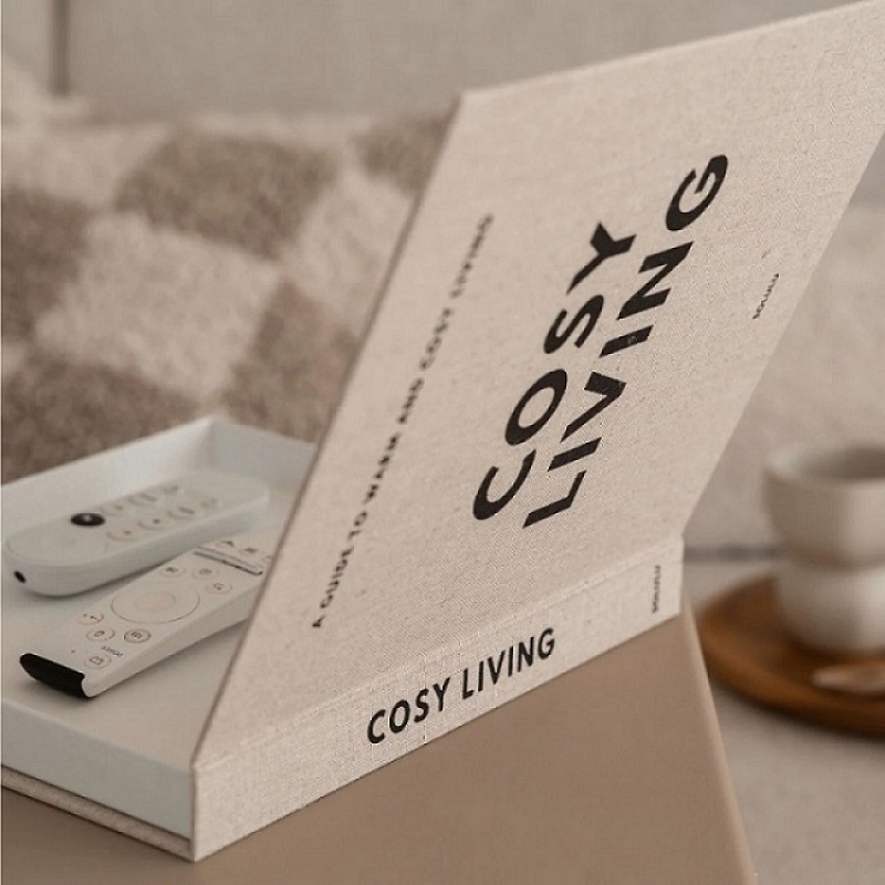 Decoratief linnen opbergboek 'Cosy Living' of 'Soft Shades'