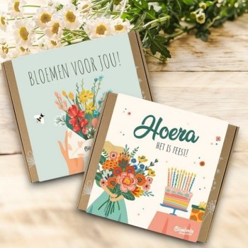 Vrolijke zadenbommetjes Hoera, het is feest! Of Bloemen voor jou